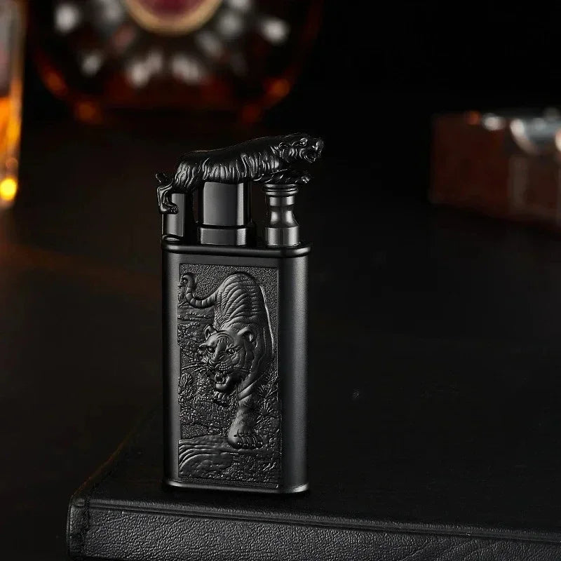 3D Dragon Windproof Double Flame Jet Lighter – Refillable Metal Torch | Unique Gift for Men