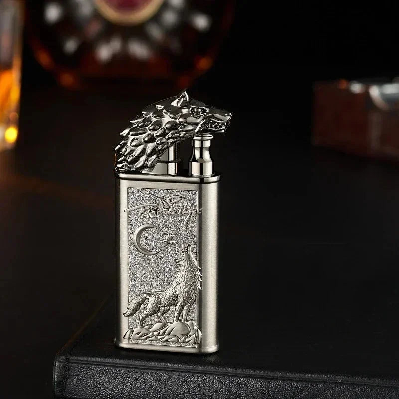 3D Dragon Windproof Double Flame Jet Lighter – Refillable Metal Torch | Unique Gift for Men