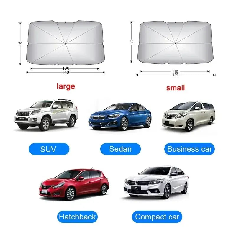 Foldable Car Windshield Sunshade Umbrella – UV & Heat Protection