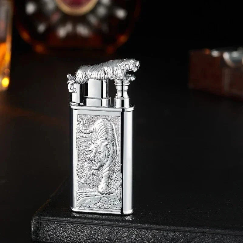 3D Dragon Windproof Double Flame Jet Lighter – Refillable Metal Torch | Unique Gift for Men