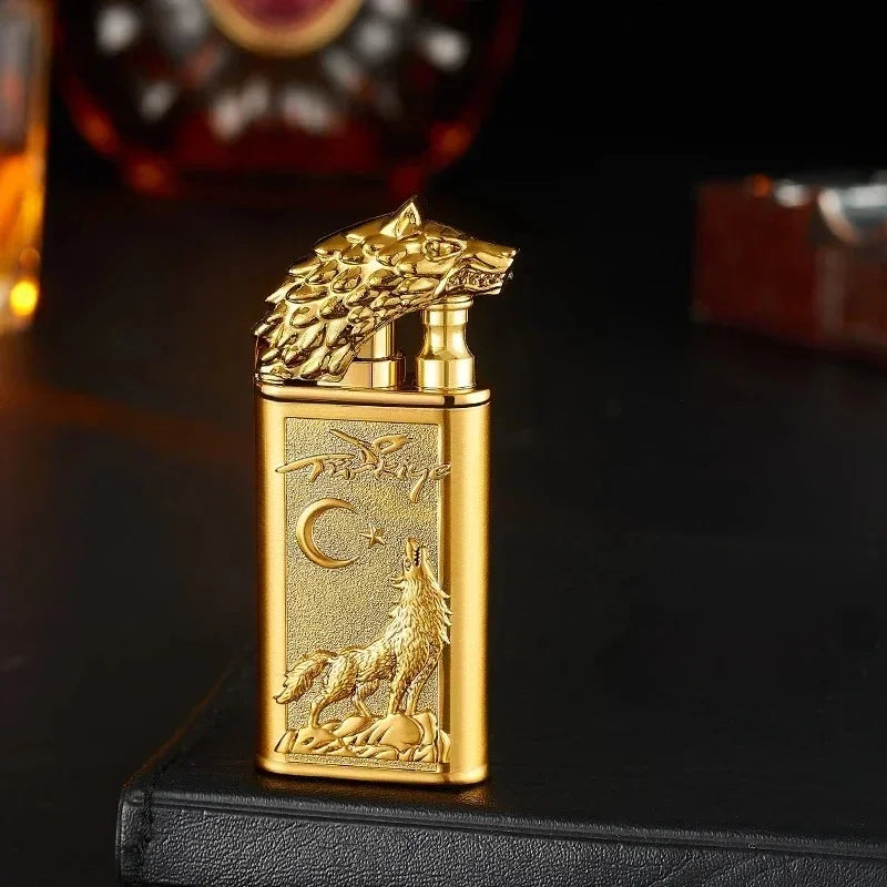 3D Dragon Windproof Double Flame Jet Lighter – Refillable Metal Torch | Unique Gift for Men