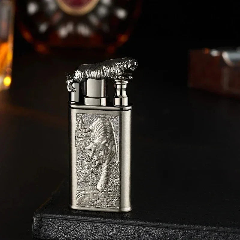 3D Dragon Windproof Double Flame Jet Lighter – Refillable Metal Torch | Unique Gift for Men