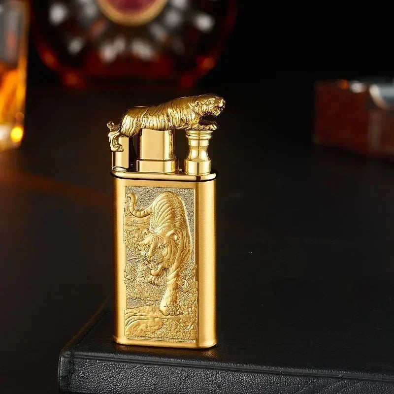3D Dragon Windproof Double Flame Jet Lighter – Refillable Metal Torch | Unique Gift for Men