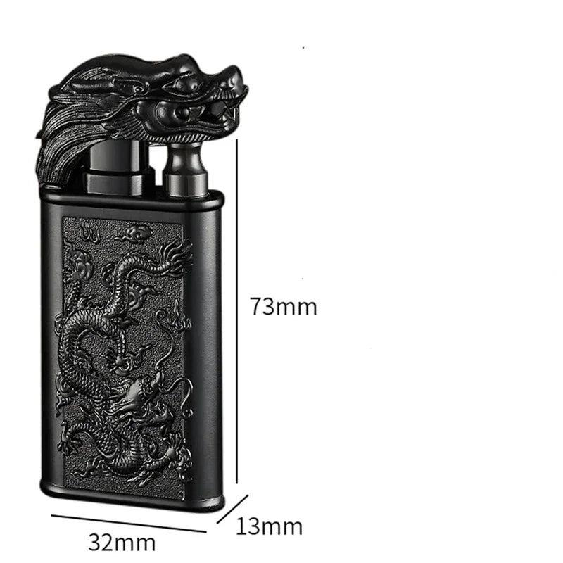 3D Dragon Windproof Double Flame Jet Lighter – Refillable Metal Torch | Unique Gift for Men