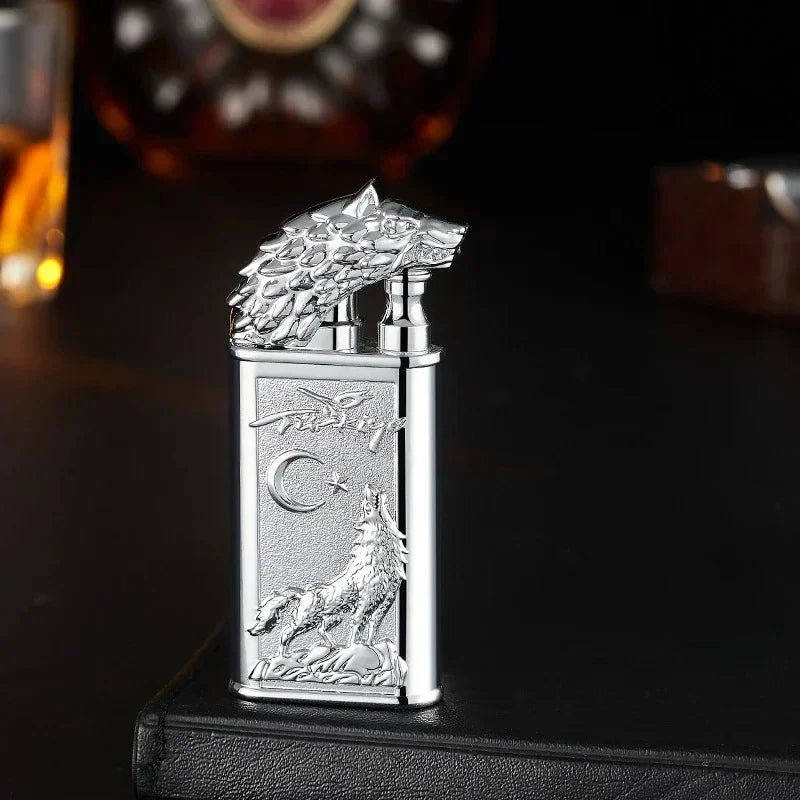 3D Dragon Windproof Double Flame Jet Lighter – Refillable Metal Torch | Unique Gift for Men