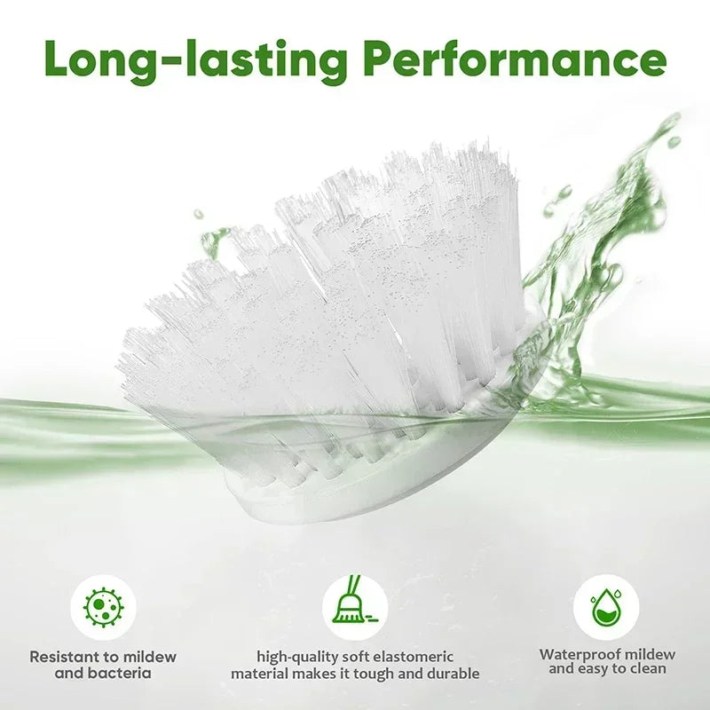 Electric Spin Dish Scrubber – Rechargeable Bathroom Power Cleaning Brush with 5 Replaceable Heads