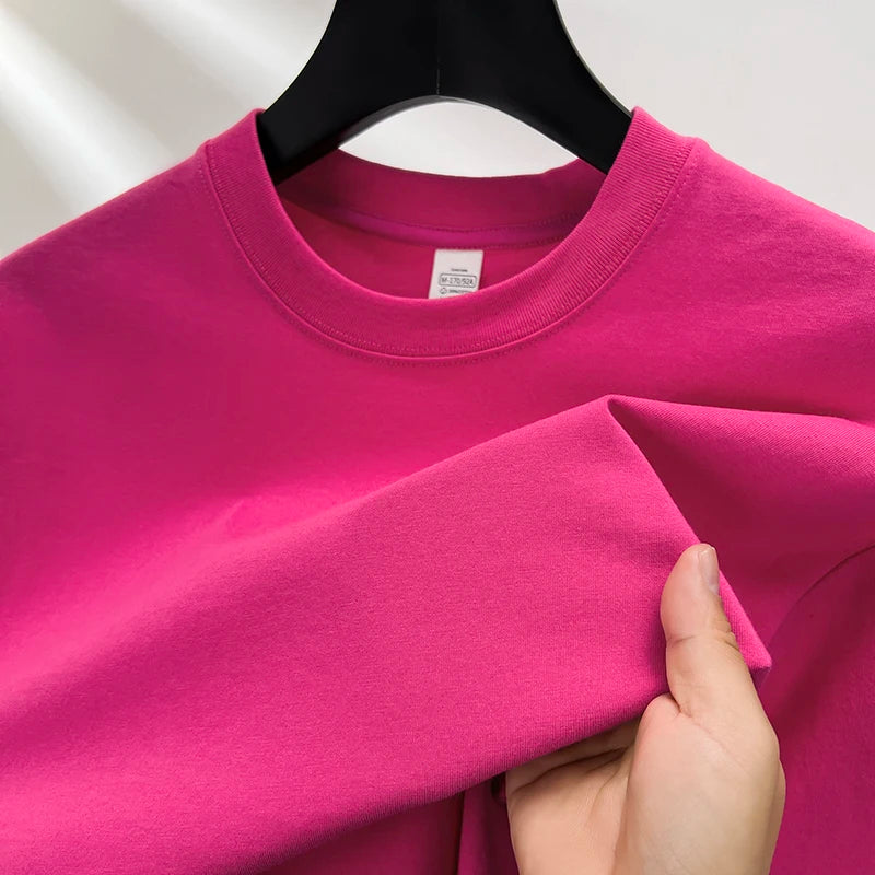 Pure Cotton Men’s High-End Summer Short Sleeve Round Neck Breathable T-Shirt