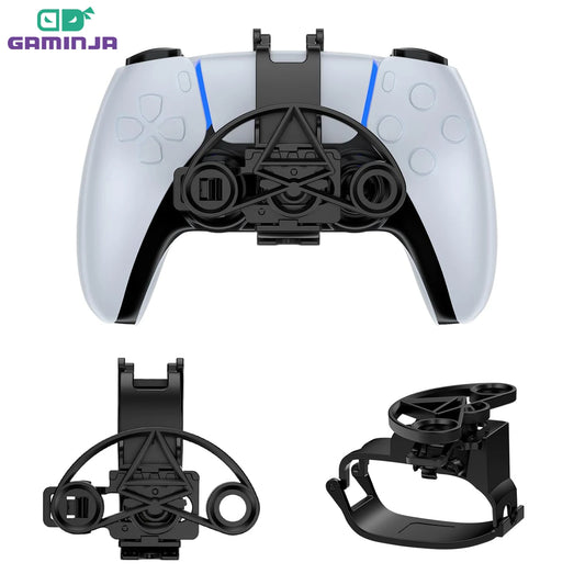 GAMINJA Mini Racing Steering Wheel Attachment for PS5 Controller – Gaming Accessory for PlayStation 5 Racing Games