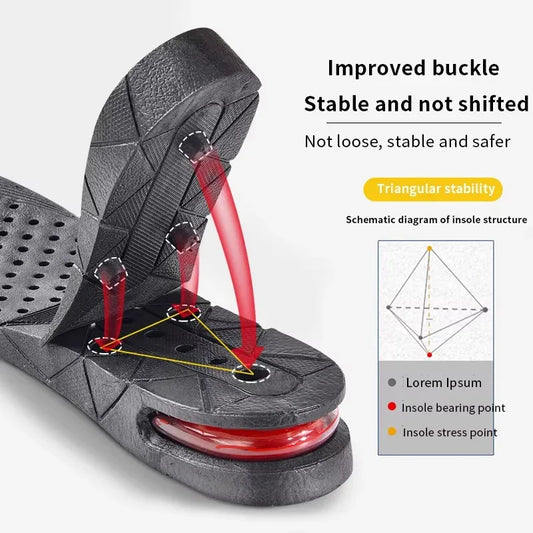 Adjustable Height Increase Insoles – 3–9cm Air Cushion Elevator Shoe Inserts for Men & Women