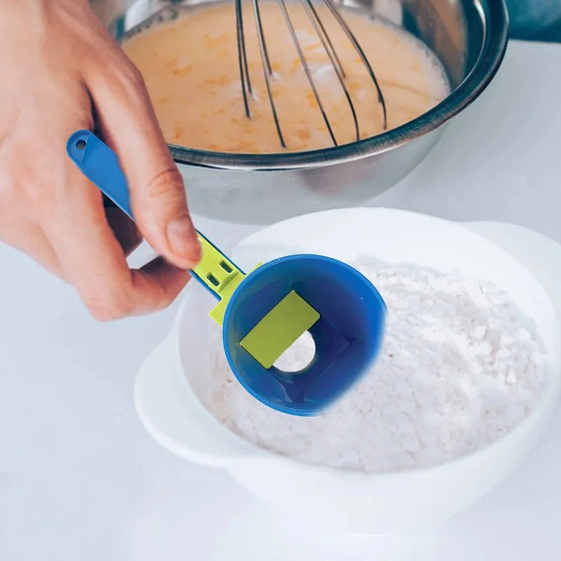 Mess-Free Protein Powder Scoop with Sliding Funnel – Durable PP Material, Easy Pour Supplement Dispenser for Kitchen & Fitness Use