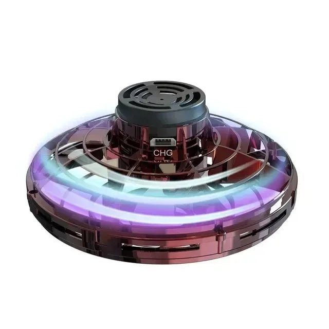 LED Flying Spinner UFO Toy – Rechargeable Mini Drone Hover Ball for Kids & Adults | Hand-Controlled Flying Gyro Aircraft
