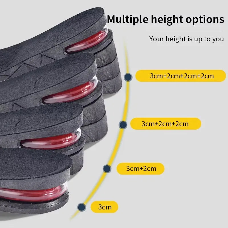 Adjustable Height Increase Insoles – 3–9cm Air Cushion Elevator Shoe Inserts for Men & Women