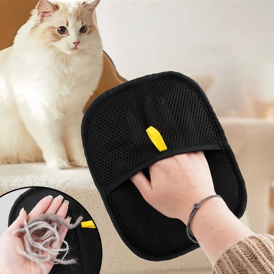 Pet Grooming & Hair Removal Glove – Easily Remove Loose Fur from Pets, Furniture & Clothes