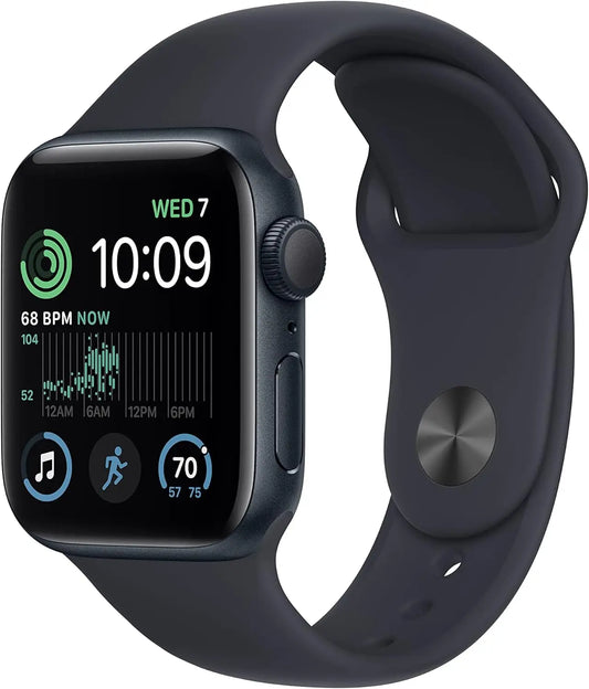 Apple Watch SE (2nd Gen) (GPS + Cellular, 40mm) - Midnight Aluminum Case with Midnight Sport Band, M/L (Certified Refurbished)